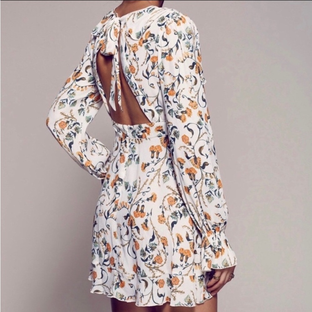 Free People Floral Ruffle Mini Dress - Picture 3 of 10
